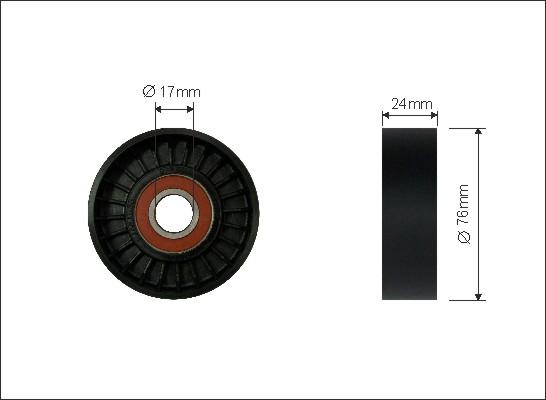 Caffaro 500052 - Umlenk / Führungsrolle, Keilrippenriemen www.parts5.com