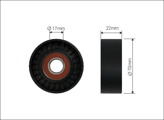 Caffaro 500057 - Saptırma / Kılavuz makarası, Kanallı V-kayışı www.parts5.com