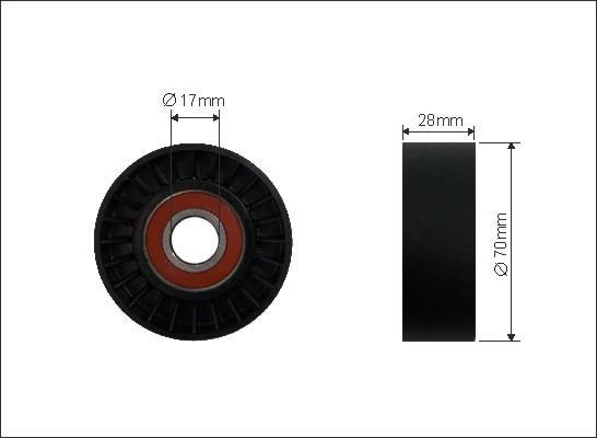 Caffaro 500011 - Направляющий ролик, поликлиновый ремень www.parts5.com