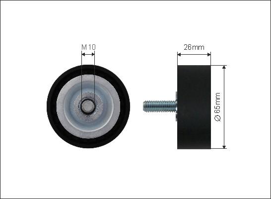 Caffaro 500017 - Umlenk / Führungsrolle, Keilrippenriemen www.parts5.com