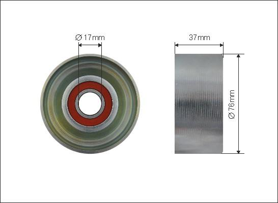 Caffaro 500039 - Направляющий ролик, поликлиновый ремень www.parts5.com