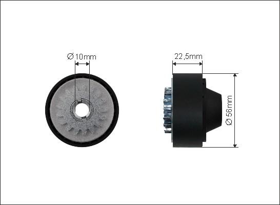 Caffaro 500032 - Skretni / vodeći valjak, klinasti rebrasti remen www.parts5.com