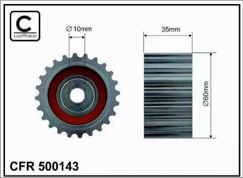 Caffaro 500143 - Ohjainrulla, hammashihna www.parts5.com