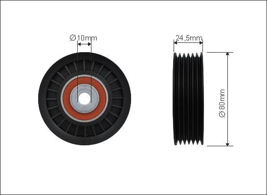 Caffaro 500165 - Паразитна / водеща ролка, пистов ремък www.parts5.com