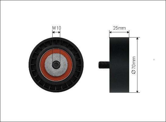 Caffaro 500109 - Ohjainrulla, moniurahihna www.parts5.com