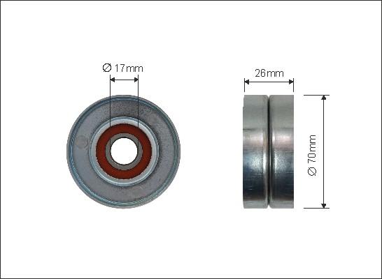 Caffaro 500119 - Umlenk / Führungsrolle, Keilrippenriemen www.parts5.com