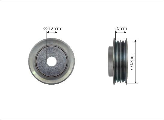 Caffaro 500135 - Deflection / Guide Pulley, v-ribbed belt www.parts5.com