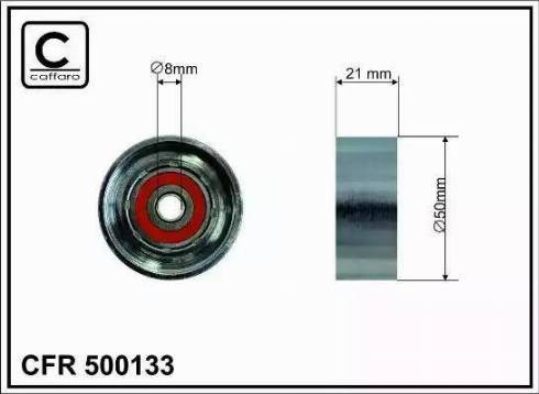 Caffaro 500133 - Направляющий ролик, зубчатый ремень www.parts5.com