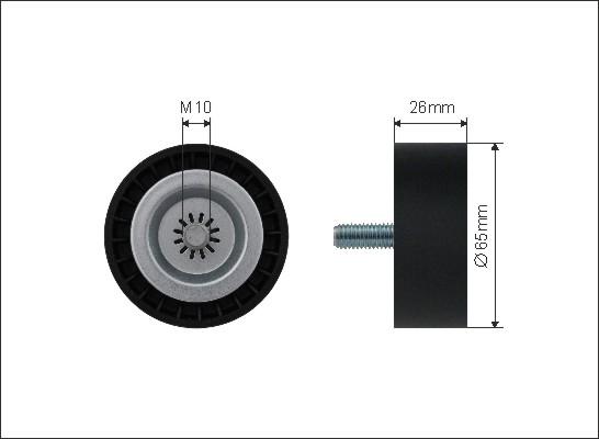 Caffaro 500132 - Направляющий ролик, поликлиновый ремень www.parts5.com