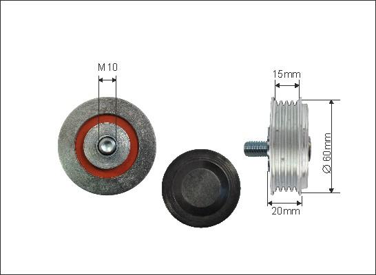 Caffaro 500129 - Направляющий ролик, поликлиновый ремень www.parts5.com