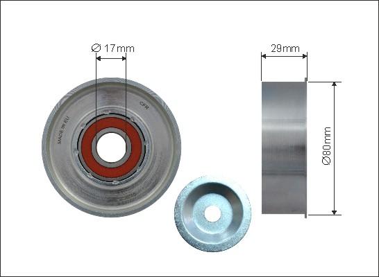 Caffaro 500174 - Deflection / Guide Pulley, v-ribbed belt www.parts5.com