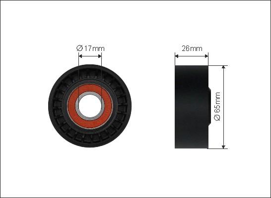 Caffaro 500395 - Ohjainrulla, moniurahihna www.parts5.com