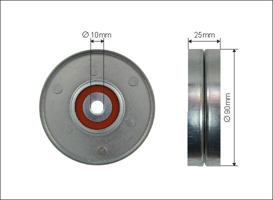 Caffaro 500392 - Deflection / Guide Pulley, v-ribbed belt www.parts5.com