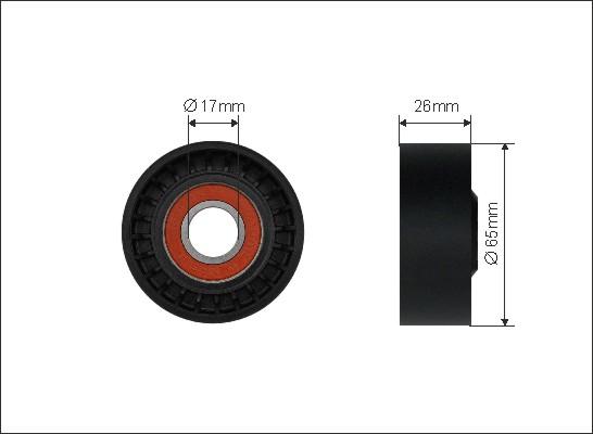 Caffaro 500340 - Направляющий ролик, поликлиновый ремень www.parts5.com