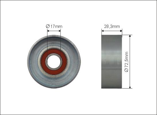 Caffaro 500357 - Rola ghidare / conducere, curea transmisie www.parts5.com