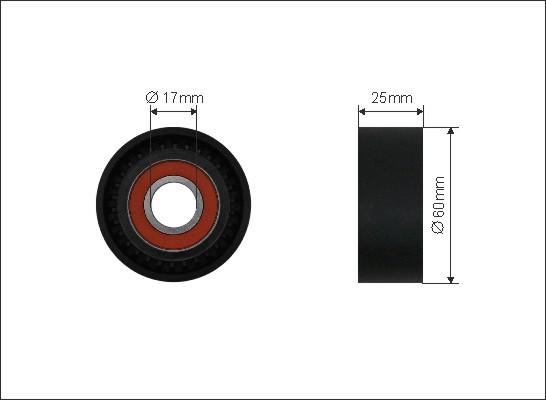 Caffaro 500534 - Τροχαλία παρέκκλισης, ιμάντας poly-V www.parts5.com