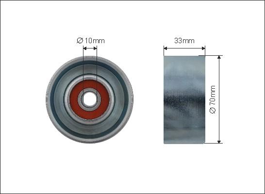 Caffaro 500317 - Направляющий ролик, поликлиновый ремень www.parts5.com