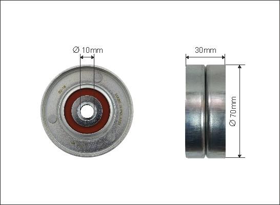 Caffaro 500325 - Deflection / Guide Pulley, v-ribbed belt www.parts5.com