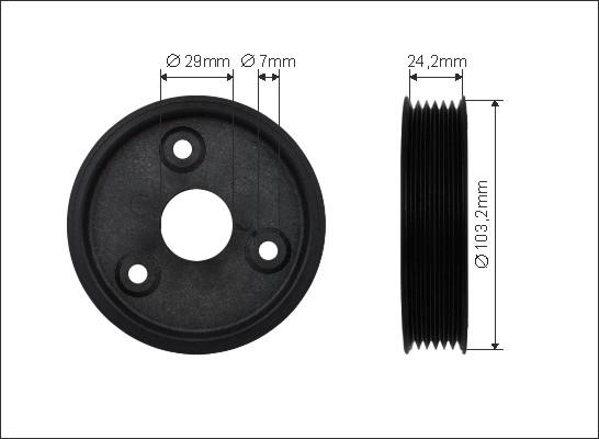 Caffaro 500322 - Шкив насоса гидроусилителя www.parts5.com