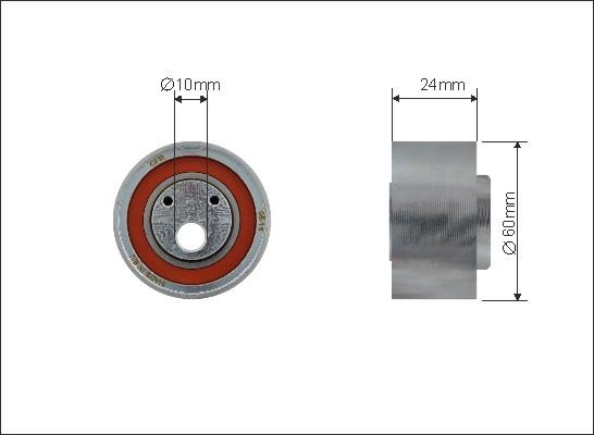 Caffaro 500215 - Polea tensora, correa dentada www.parts5.com