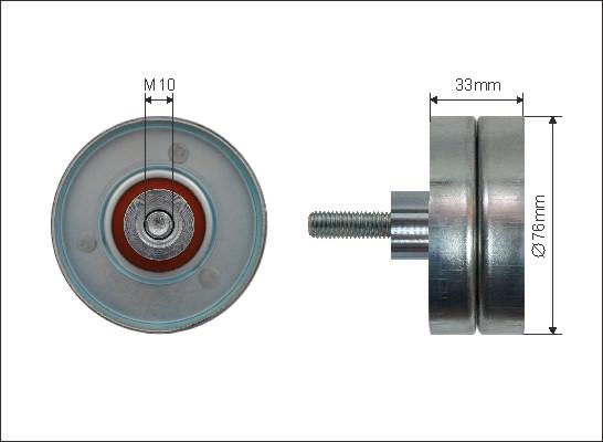 Caffaro 500286 - Deflection / Guide Pulley, v-ribbed belt www.parts5.com