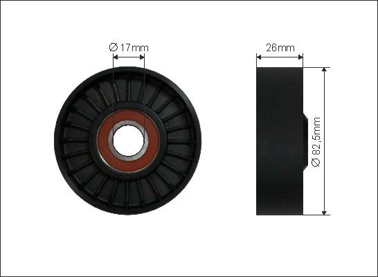 Caffaro 500281 - Vratná / vodicí kladka, klínový žebrový řemen www.parts5.com