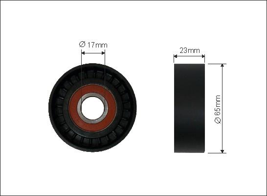 Caffaro 349-00 - Polea inversión / guía, correa poli V www.parts5.com