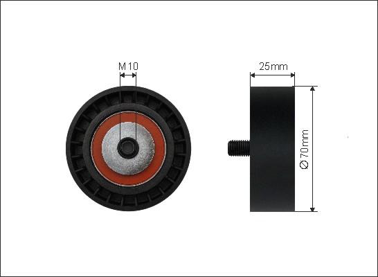 Caffaro 19-99 - Ohjainrulla, moniurahihna www.parts5.com