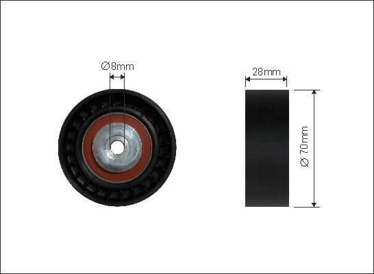 Caffaro 196-39 - Направляющий ролик, поликлиновый ремень www.parts5.com