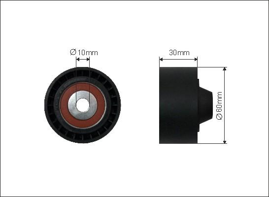 Caffaro 197-99 - Τροχαλία παρέκκλισης, ιμάντας poly-V www.parts5.com