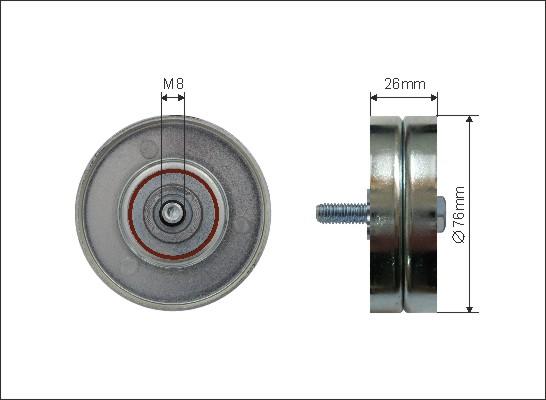 Caffaro 168-14 - Saptırma / Kılavuz makarası, Kanallı V-kayışı www.parts5.com