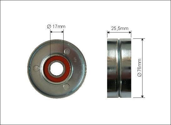 Caffaro 469-00 - Направляющий ролик, поликлиновый ремень www.parts5.com