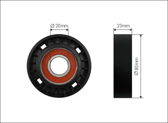 Caffaro 10-99 - Skretni / vodeći valjak, klinasti rebrasti remen www.parts5.com