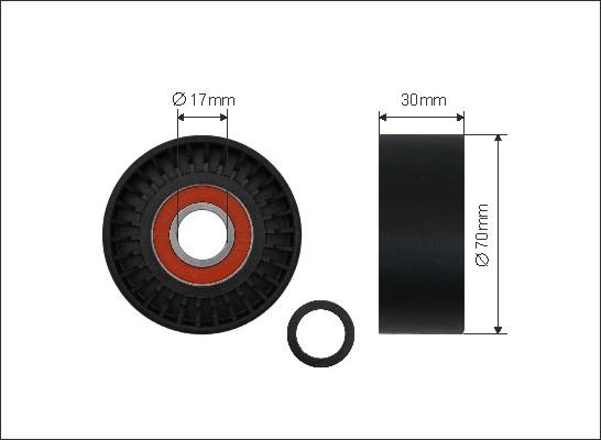 Caffaro 11-96 - Rola ghidare / conducere, curea transmisie www.parts5.com