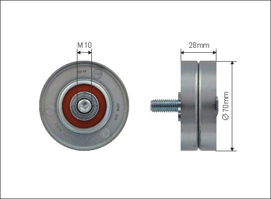 Caffaro 11-60 - Rola ghidare / conducere, curea transmisie www.parts5.com