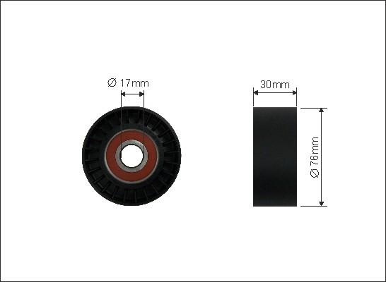 Caffaro 18-99 - Направляющий ролик, поликлиновый ремень www.parts5.com