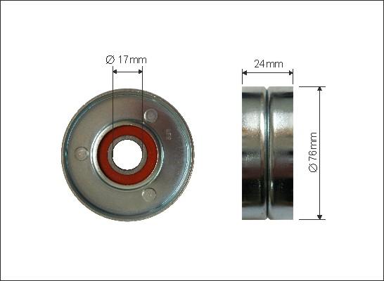 Caffaro 240-00 - Vratná / vodicí kladka, klínový žebrový řemen www.parts5.com