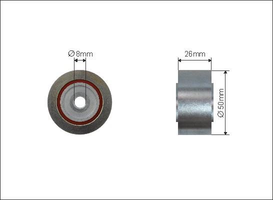 Caffaro 139-81 - Deflection / Guide Pulley, v-ribbed belt www.parts5.com