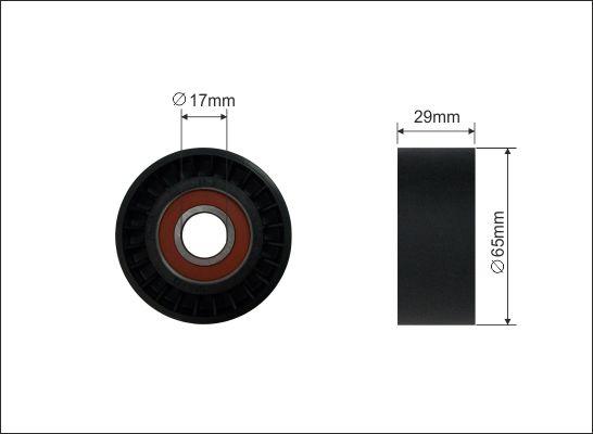 Caffaro 13-00 - Τροχαλία παρέκκλισης, ιμάντας poly-V www.parts5.com