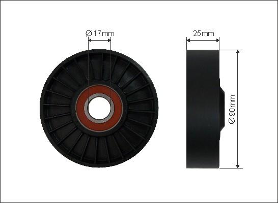 Caffaro 12-99 - Rolka kierunkowa / prowadząca, pasek klinowy zębaty www.parts5.com