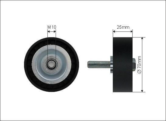 Caffaro 176-37 - Rola ghidare / conducere, curea transmisie www.parts5.com