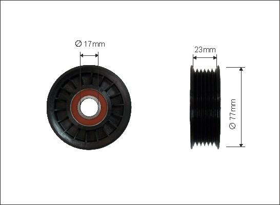 Caffaro 178-00 - Направляющий ролик, поликлиновый ремень www.parts5.com