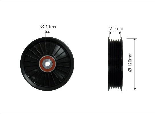 Caffaro 89-99 - Направляющий ролик, поликлиновый ремень www.parts5.com