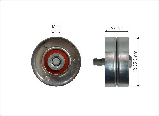 Caffaro 395-93 - Deflection / Guide Pulley, v-ribbed belt www.parts5.com