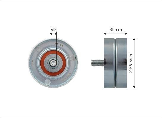 Caffaro 398-98 - Preusmerjevalni valj / vodilni valj, rebrasti jermen www.parts5.com