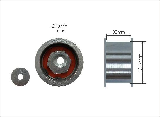 Caffaro 344-99 - Ohjainrulla, hammashihna www.parts5.com