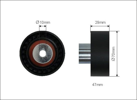 Caffaro 35-63 - Deflection / Guide Pulley, timing belt www.parts5.com