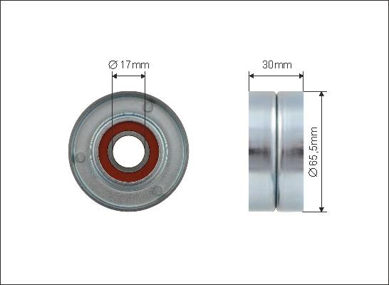 Caffaro 302-00 - Τροχαλία παρέκκλισης, ιμάντας poly-V www.parts5.com