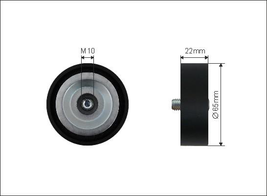 Caffaro 312-00 - Τροχαλία παρέκκλισης, ιμάντας poly-V www.parts5.com