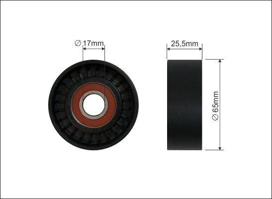 Caffaro 335-00 - Polea inversión / guía, correa poli V www.parts5.com